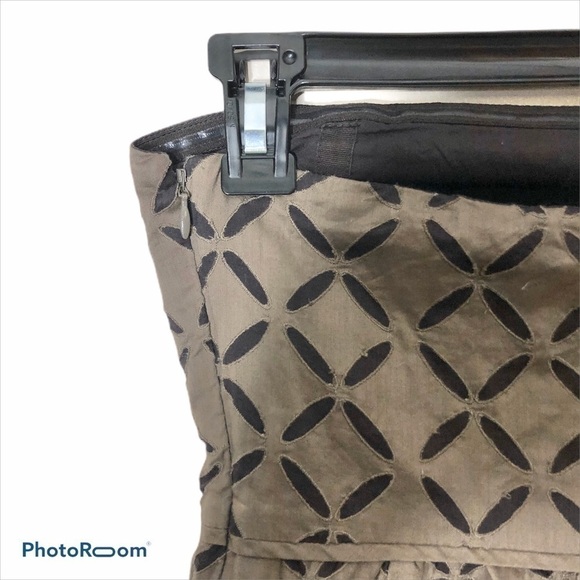 J.Crew Strapless X Floral Print Dress Sz 0 Brown - Picture 3 of 7